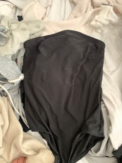 Black tube top bodysuit