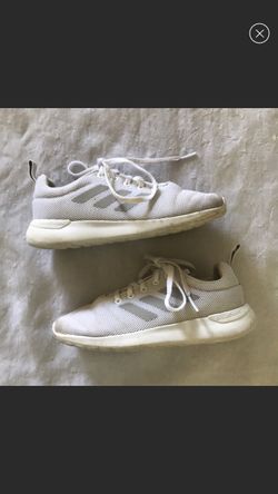Girls size 1 white Adidas cloud foam