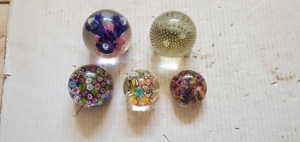 Vintage Antique Glass Paperweights