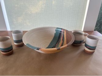 Dishes Set Handcrafted Pottery by Blue