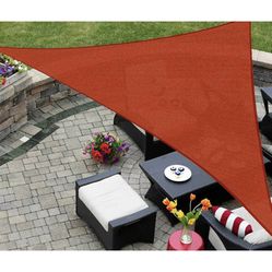 Shade Sail Triangle 16'x16'x16' UV Block Canopy-Patio Backyard Lawn Garden Terra