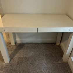 West elm parson white lacquer desk