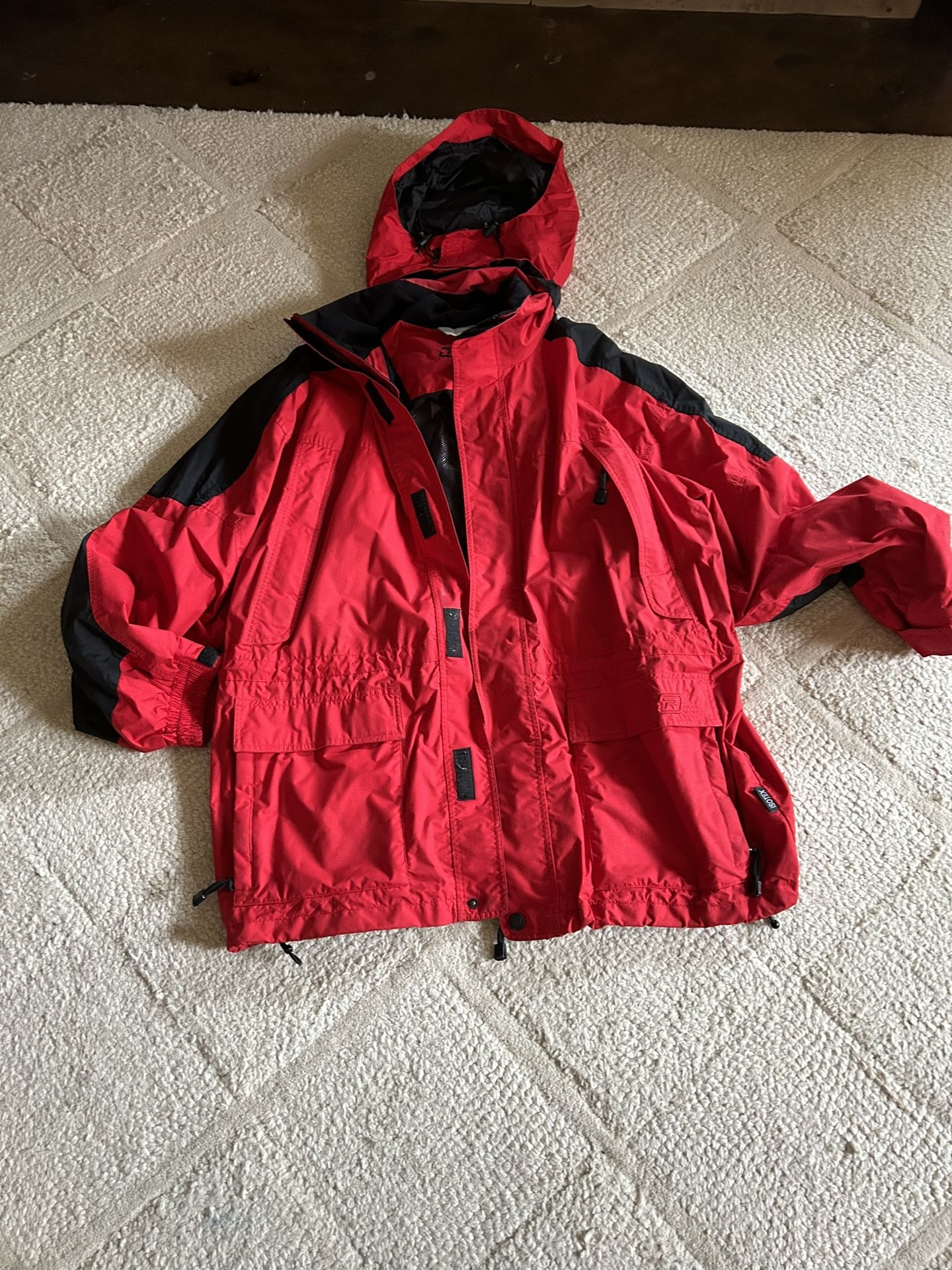 All Seasons Red Parka With Hood