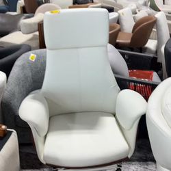 💞 Reclining Leather Office Desk Chair High Back Adjustable Swivel White Executive Chair$250