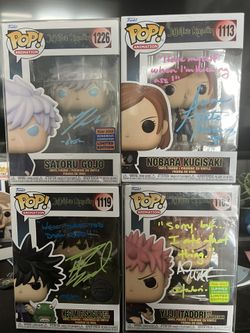 Jujutsu Kaisen Signed Funko Pops Bundle