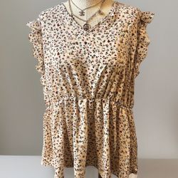  Women’s Floral Tiered Blouse 