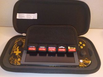 Nintendo Switch Lite Console Custom Frame With 5 Switch Games