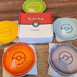 Le Creuset x Pokémon Collection Plates set of 5 Brand New