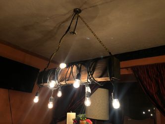 Handmade rustic farmhouse light lamp