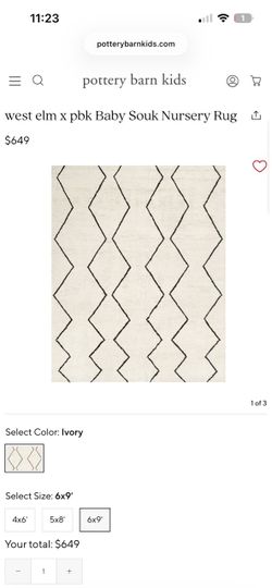 Souk Rug, 7'x10', Ivory, WE Kids