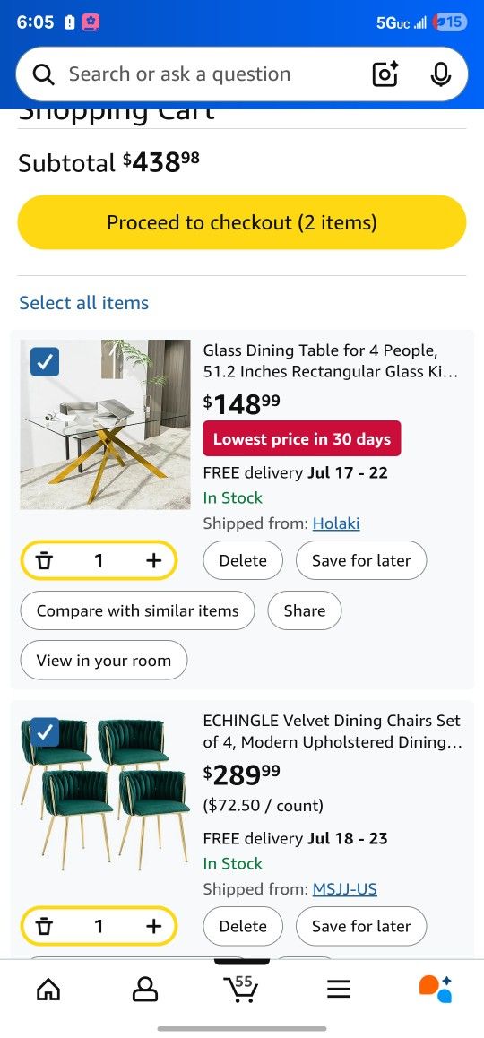 Glass Dining Table Set