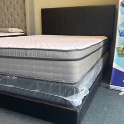 NEW TWIN FULL QUEEN KING SIZE BED WITH 11inch PROMO MATTRESS AND BOXSPRING INCLUDING FREE DELIVERY 