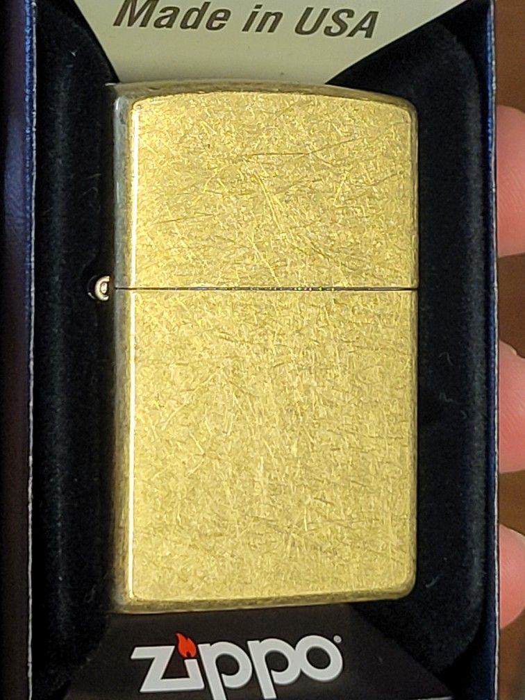New- Street Brass Zippo Lighter Brand New