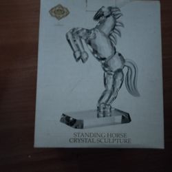 Standing Horse Crystal Sculpture 