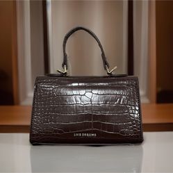 Like Dreams Faux Crocodile Bag Satchel 