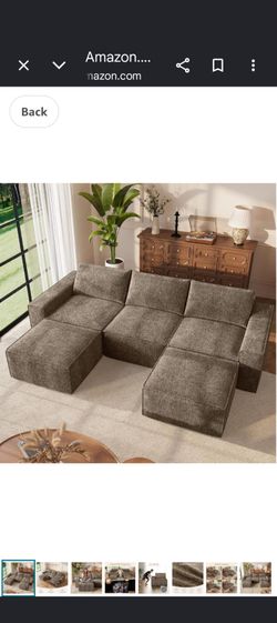 Boneless couch with Ottoman