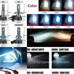 Hid lights kit - led headlight bulbs - 360 beam pattern- any housing - toyota mazda cx5 miata honda accord civic crv cbr h13 h11 9006 h4 h7 9007 h1