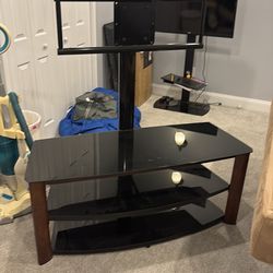 TV Stand with glass shelves