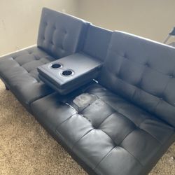 Futon with cup holders