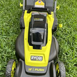 RYOBI  ONE+ 18V 16 in. Push Lawn Mower with 4h Battery and Charger