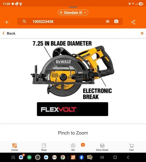 FLEXVOLT 60V MAX Cordless Brushless 7 1/4 in worm drive style circular saw