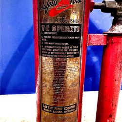 Antique Fire Extinguisher With Hose