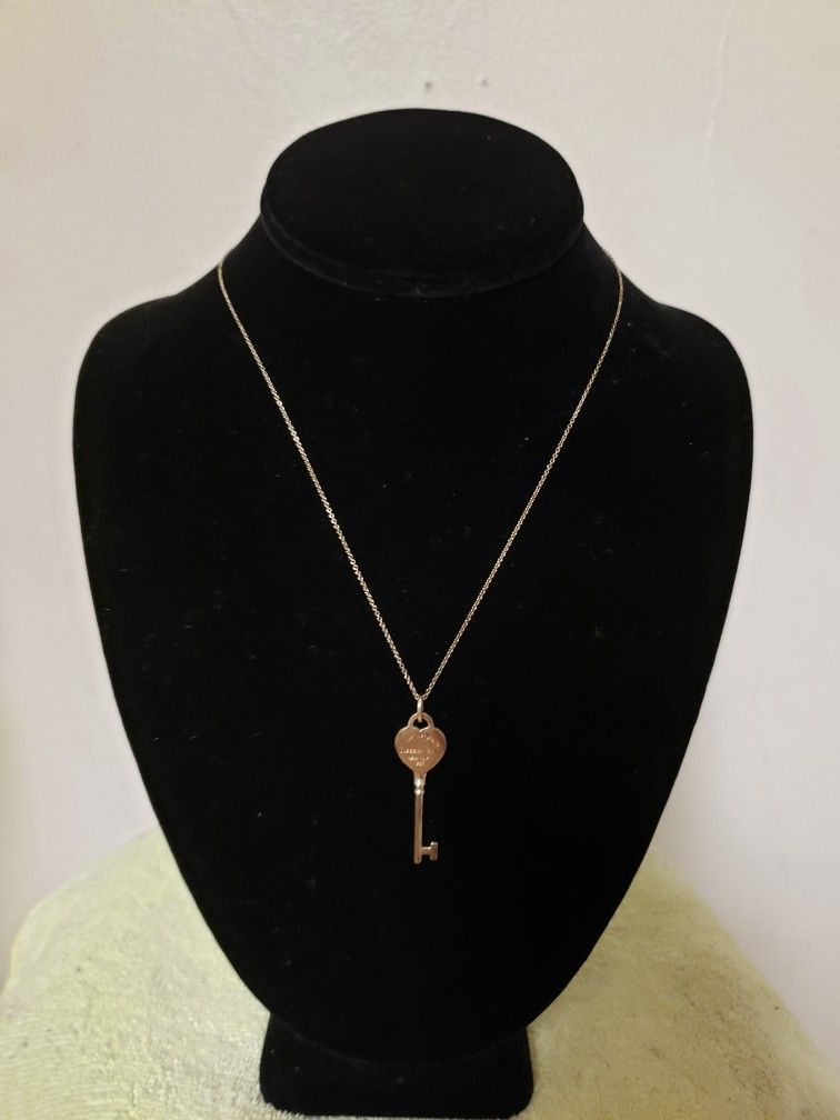 tiffany and co heart key necklace