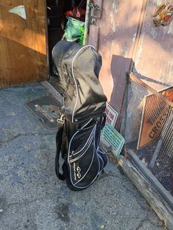 Snake Eyes golf bag and mens cobra clubs