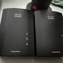 Cisco Linksys Powerline Ethernet Adapter Model PLE400 Lot Of 2