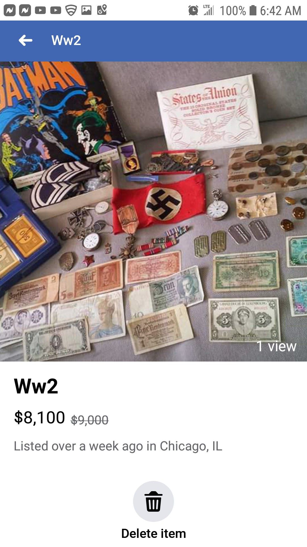 Ww2 antiques give me a good price . This is going on one century already $$$ or even exchange $$$serious customers only