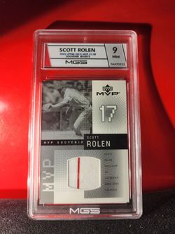 Scott Rolen HOF  player worn jersey patch Phillies 2002 Upper Deck MVP #JSR MGS 9 MT