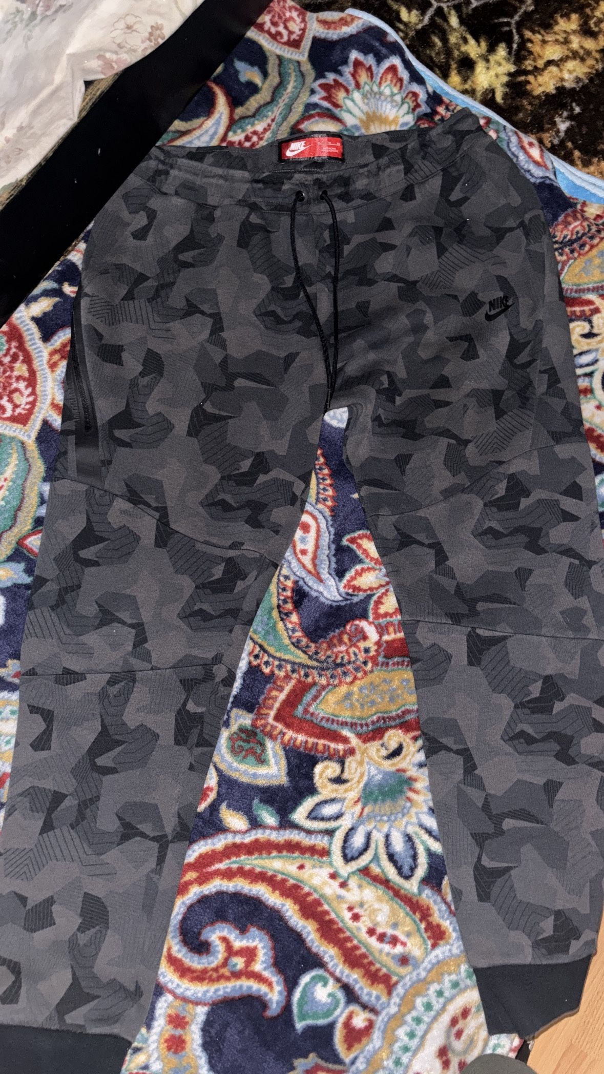 Nike Tech (Black & Grey) Camo Sweatpants