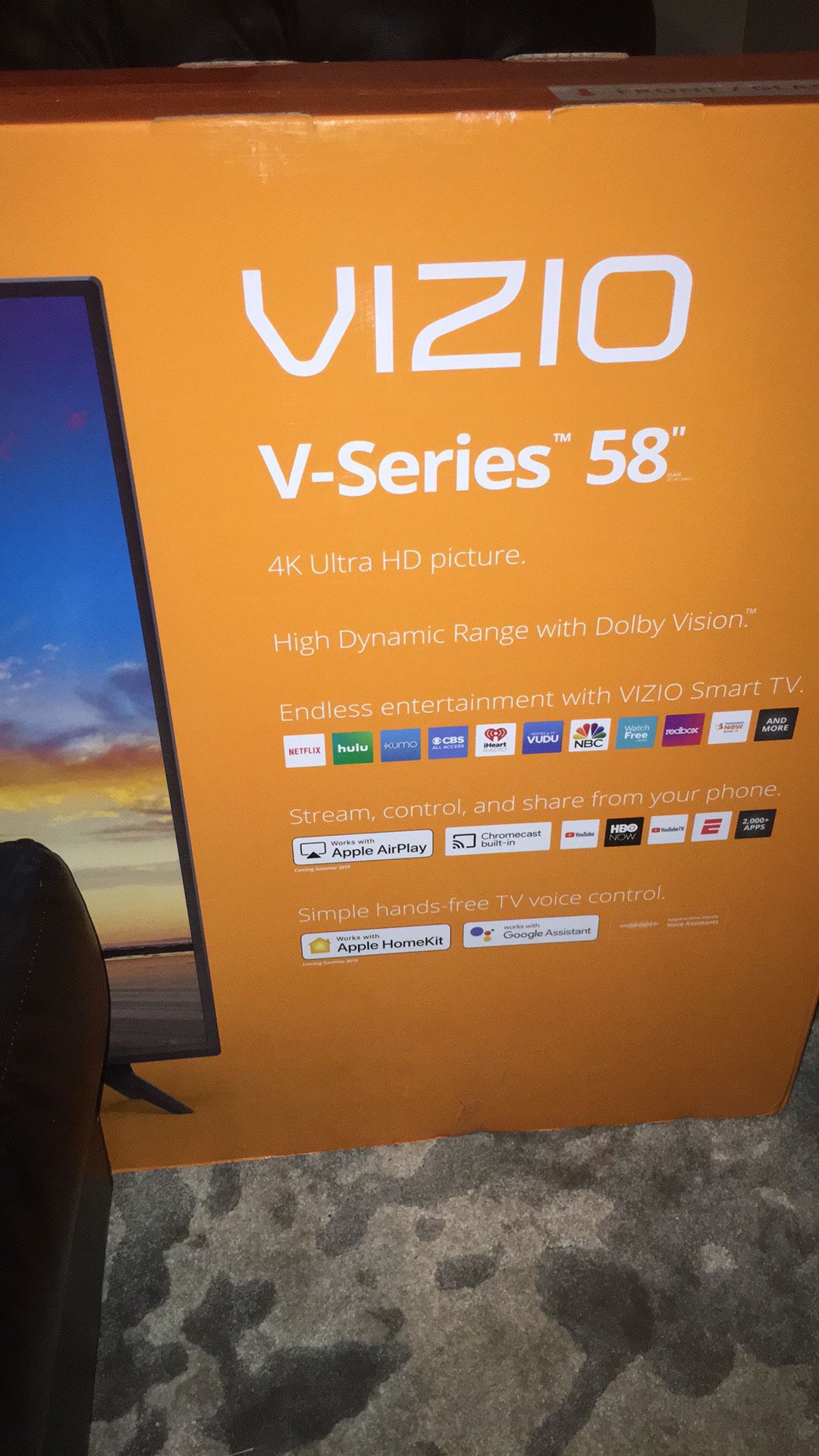58” Vizio 4K smart Tv brand new in the box
