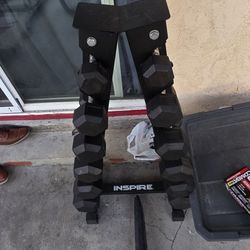 210lb Dumbell Set With Rack
