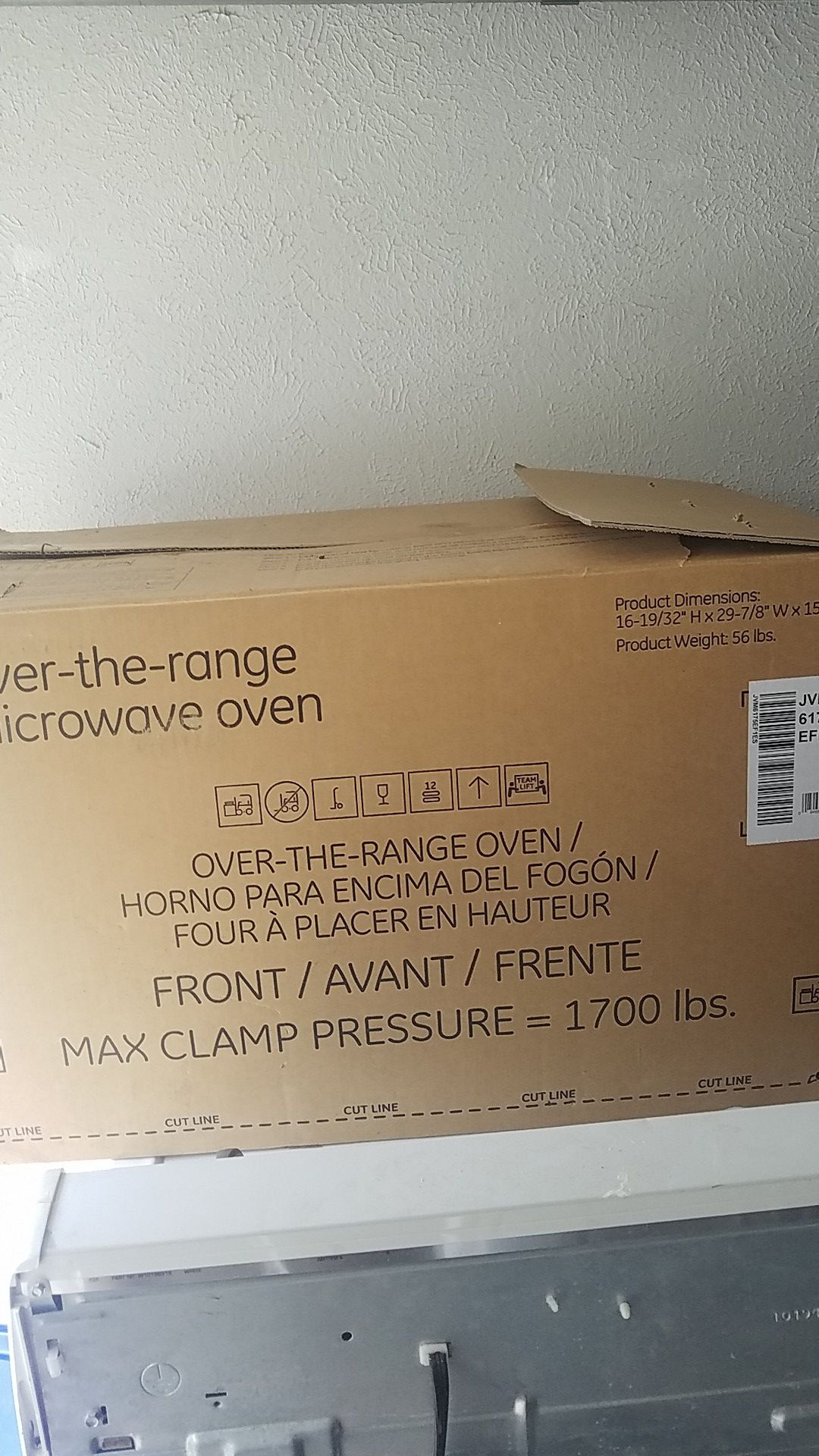 GE Over-the-range microwave oven