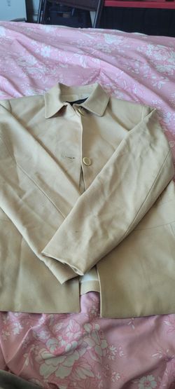 Women's Tan Button-Front Blazer Jacket
