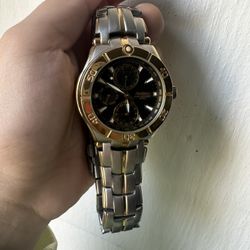 Armitron three registers water resistant steel watch
