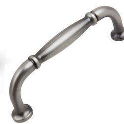 10 GlideRite Satin Pewter 3" Center Fluted Cabinet Pull Handle 