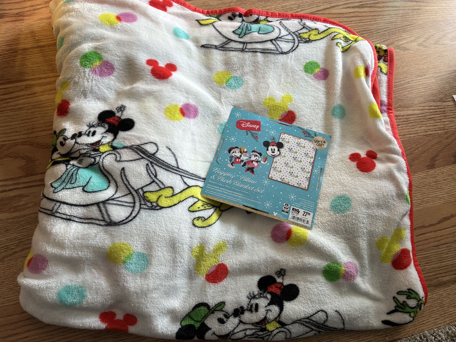 NEW Christmas Disney Plush Blanket