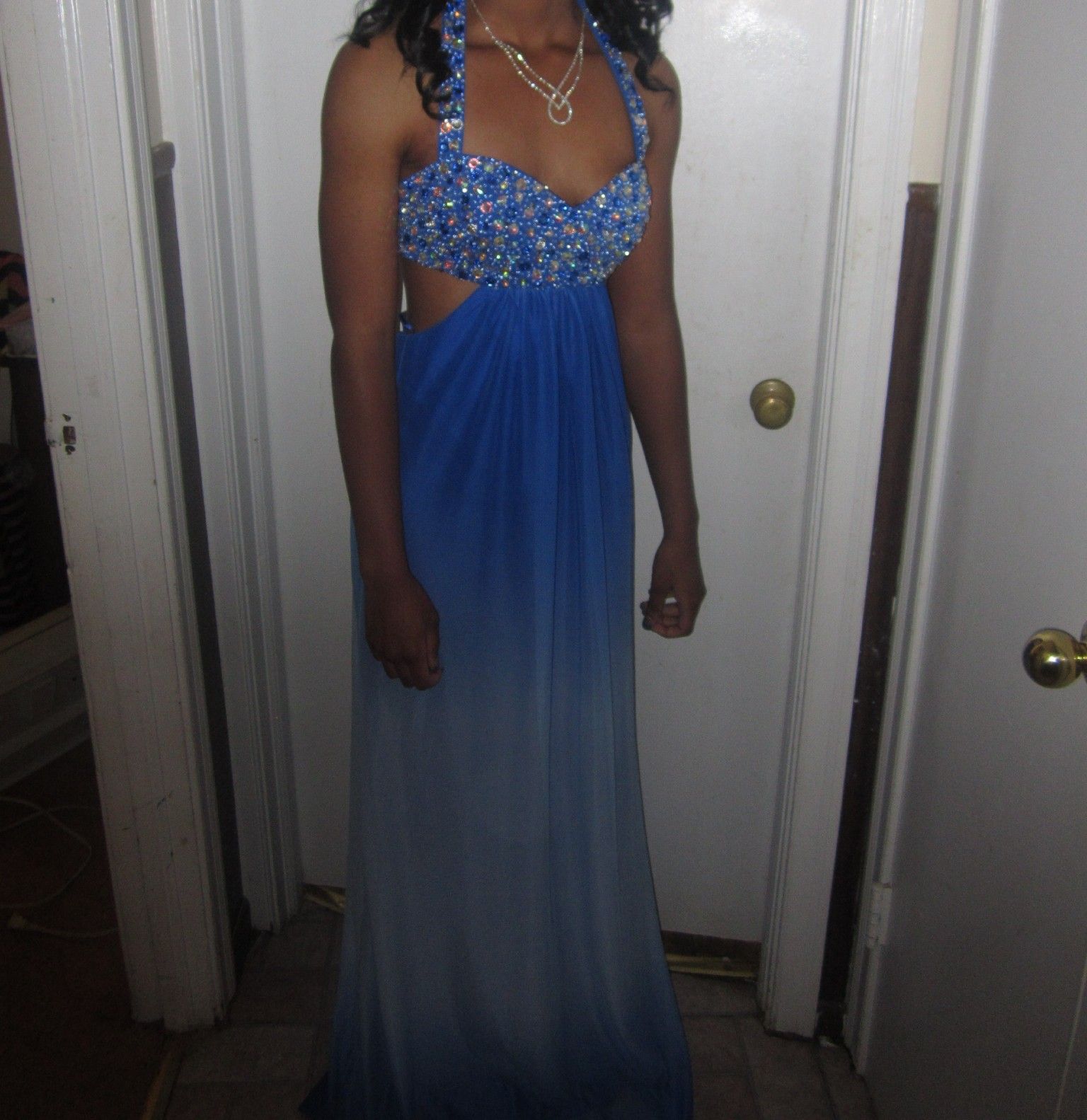 Blue Ombre Prom Dress