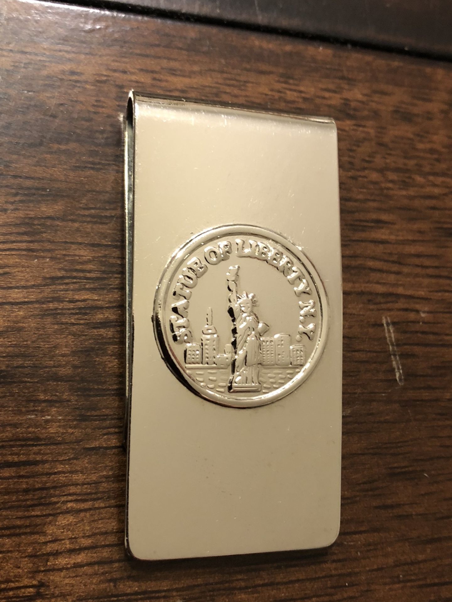 Synthetic Platinum White Gold Money-clip