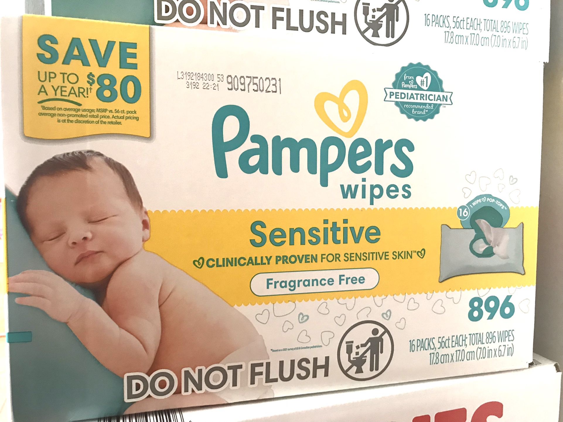 Pampers Sensitive Wipes 896