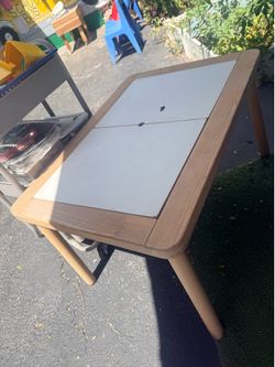 Solid Wood Sensory Table W/Bins
