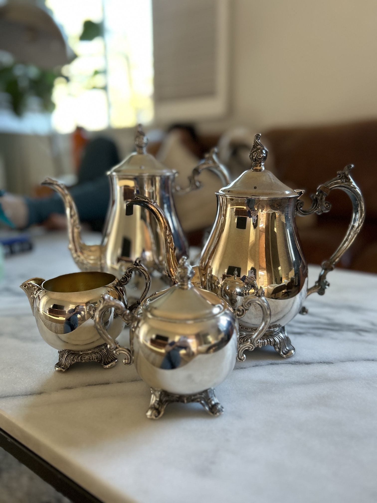 Vintage Silver-Plated tea set by F.B. Rogers 