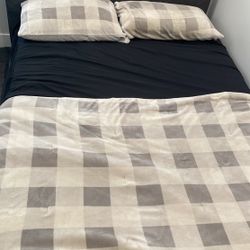Queen Mattress with Sturdy Bed Frame + Comforter ($350 in value!)