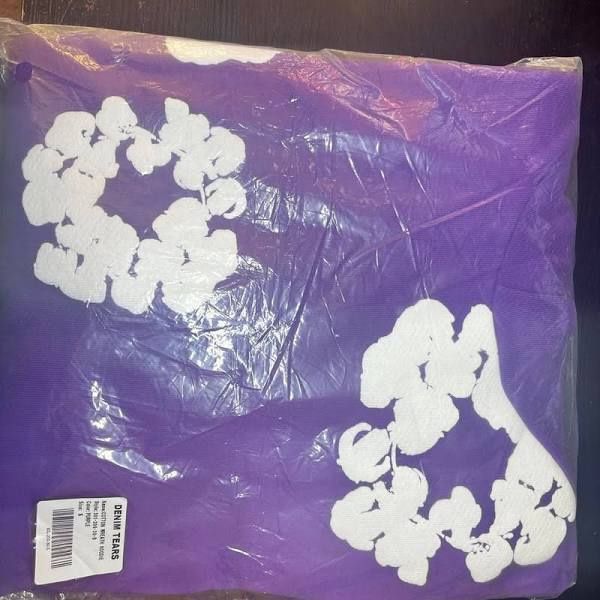 Purple Denim Hoodie Adult Small And Large