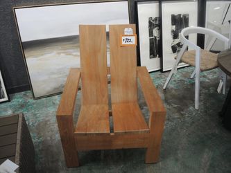 Palmetto Weathered Teak Modern Adirondack Chair