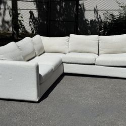 Light Beige Sectional Couch Sofá (Free Delivery)🚚