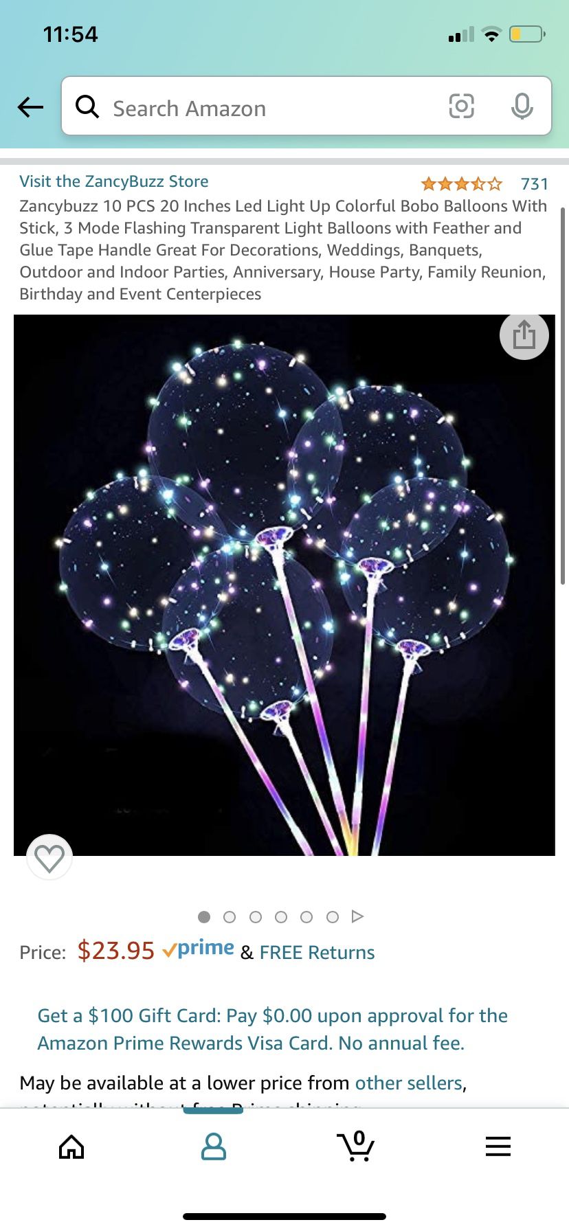 30 LED Light Up Balloon Decorations On A Stick 