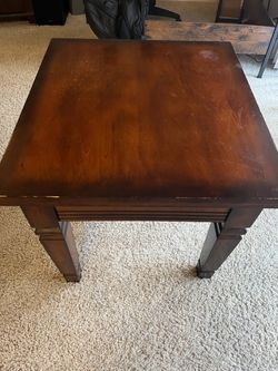Dark Wood End Table